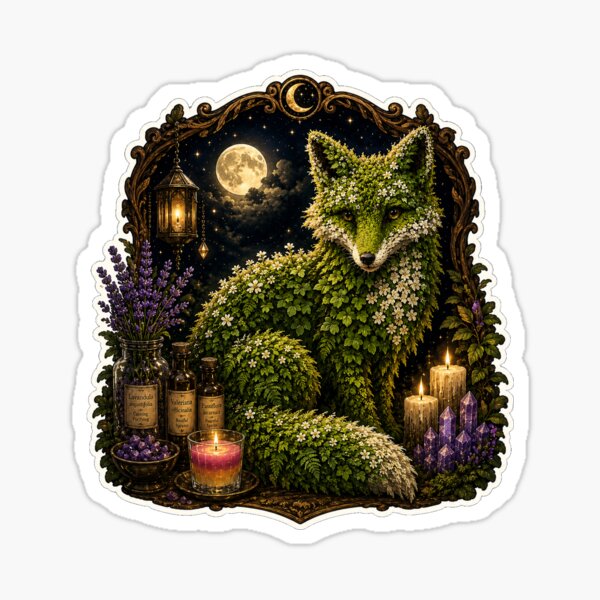 Botanical Fox Familiar sticker