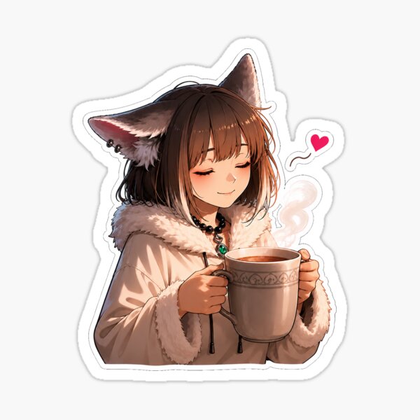 Cozy Coffee Familiar sticker